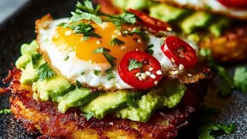 Avocado Hash Brown Toast with a Spicy Kick