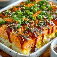 Best Salmon Sushi Bake