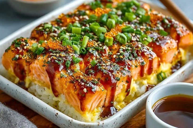 Best Salmon Sushi Bake