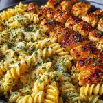 Cheesy Rotini with Garlic Parmesan Chicken Easy Pasta Dinner