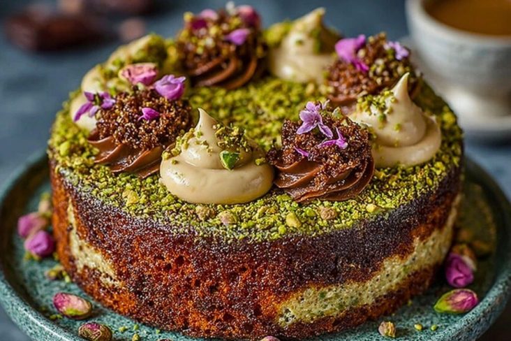 Decadent Chocolate Pistachio Kunafa Dessert for Ramadan or Any Celebration