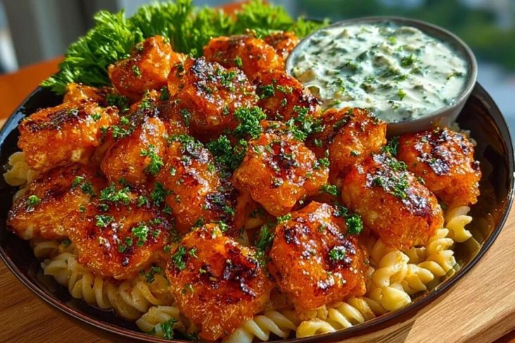 Easy Buffalo Garlic Chicken Bites Recipe