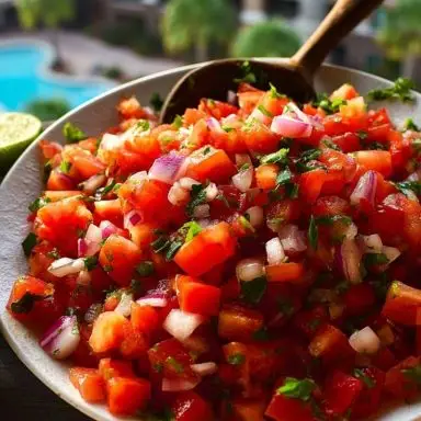 Fresh Pico de Gallo for Cinco de Mayo Tacos & Dips