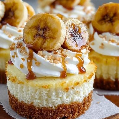 Irresistible Mini Banana Pudding Cheesecakes