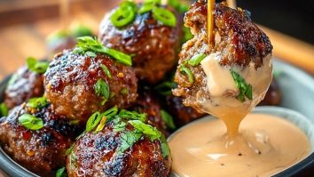 Korean BBQ Meatballs with Spicy Mayo Dip