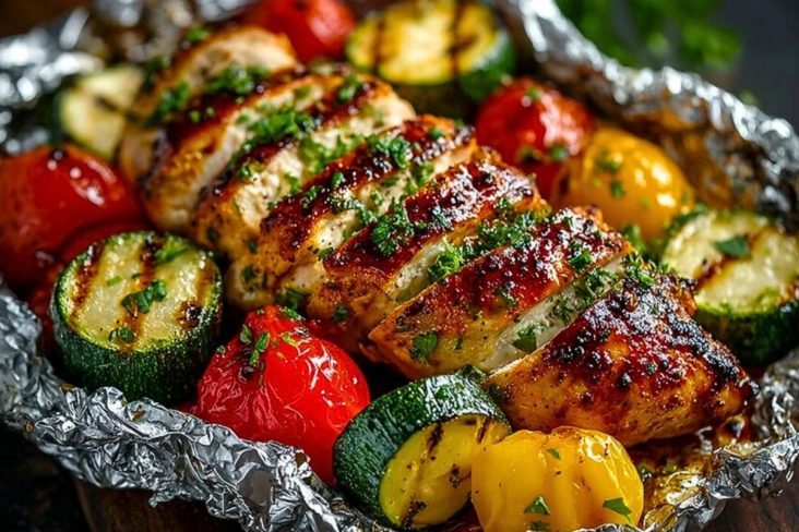 No-Fuss BBQ Chicken & Veggie Foil Packs