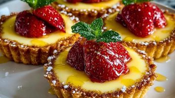 Spring Bliss: Strawberry Honey Custard Tarts with Tangy Lemon Drizzle