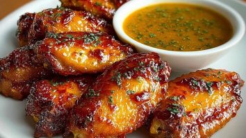 Sticky Honey Mustard Chicken Wings