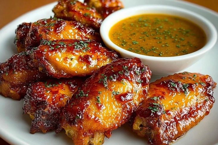 Sticky Honey Mustard Chicken Wings