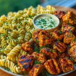 Cajun Chicken Bites with Creamy Garlic Herb Alfredo Twists 1