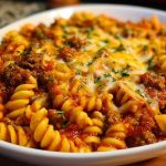 Cheesy Velveeta Rotini with Italian Beef Marinara