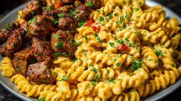 Creamy Cajun Beef and Rotini Delight 1