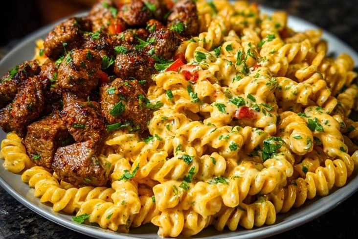 Creamy Cajun Beef and Rotini Delight 1