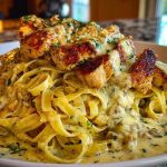 Creamy Cajun Chicken Fettuccine with Garlic Mozzarella Cheese Sauce 1