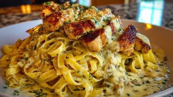 Creamy Cajun Chicken Fettuccine with Garlic Mozzarella Cheese Sauce 1