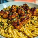 Creamy Jalapeño Garlic Chicken Bites with Twisted Cheddar Cajun Pasta 1