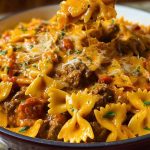 Creamy Velveeta Bowtie Pasta with Italian Beef Marinara