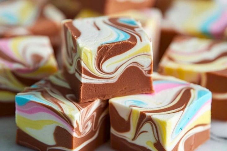 Easy Marshmallow Swirl Fudge