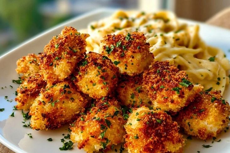 Easy Parmesan Crusted Chicken Bites Recipe 1
