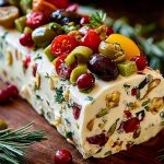 Festive Holiday Antipasto Cream Cheese Log 1