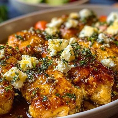 Hot Honey Infused Feta Chicken
