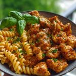 Lemon Pepper Chicken Bites & Roasted Red Pepper Cajun Alfredo Twists 1