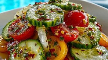 Marinated Cucumbers, Onions, and Tomatoes