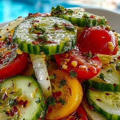 Marinated Cucumbers, Onions, and Tomatoes