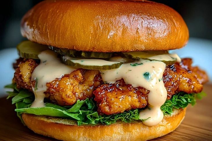 Spicy Chicken Sandwich with Creamy Homemade Sauce 1