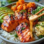Sriracha Honey Salmon Bowls
