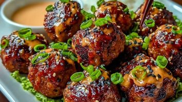 Sticky Korean BBQ Meatballs with Gochujang Glaze
