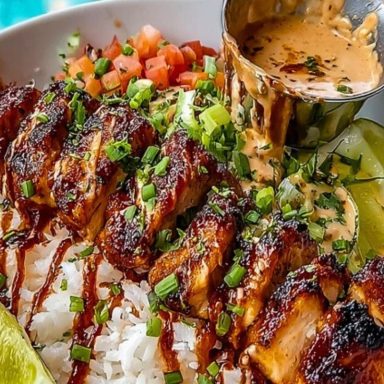 Sweet Chili Chicken Bowl with Coconut Lime Drizzle