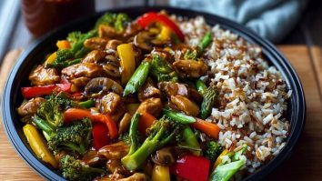 Ultimate Teriyaki Chicken Stir-Fry Recipe with Rainbow Veggies & Wild Rice