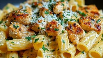 Creamy Garlic Butter Chicken Rigatoni Recipe