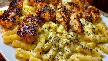 Creamy Velveeta Chicken Penne in Garlic Butter Parmesan Sauce