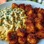 Crispy Parmesan Chicken Bites with Smoked Cajun Alfredo Recipe