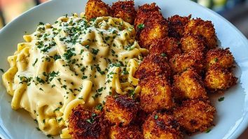Crispy Parmesan Chicken Bites with Smoked Cajun Alfredo Recipe