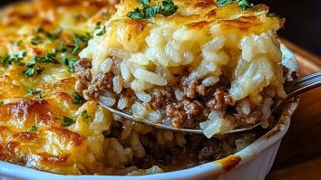 French Onion Ground Beef and Rice Casserole