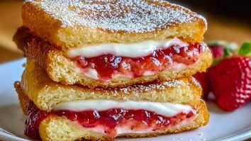 Fried Strawberry Cheesecake Sandwiches