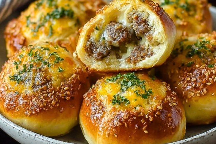 Garlic Parmesan Cheeseburger Bombs