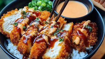 Japanese Katsu Bowls with Tonkatsu Sauce