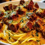 Savory Beef Linguine with Velvety Garlic Butter Sauce