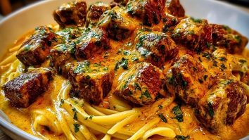 Savory Beef Linguine with Velvety Garlic Butter Sauce