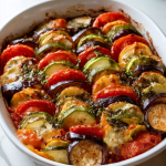 Healthy Baked Ratatouille Zucchini, Tomato & Eggplant Medley