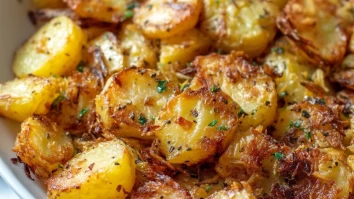 Crispy Garlic Skillet Potatoes