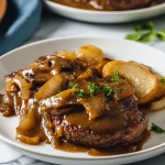 Cube Steak Smothered with Onion Gravy