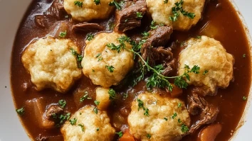 Delicious Beef Stew and Dumplings