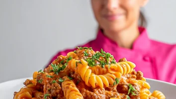 Creamy Rotel Pasta with Ground Beef
