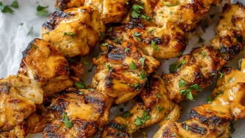 Easy & Flavorful Bang Bang Chicken Skewers