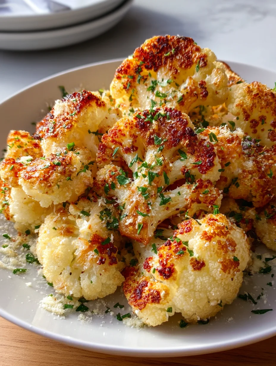 Irresistibly Delicious Garlic Parmesan Roasted Cauliflower